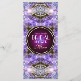 Menú de ducha de novia Lilac Geo Dragonfly Magic 4