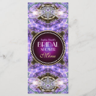Menú de ducha de novia Lilac Geo Dragonfly Magic 4