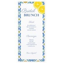 Menú de ducha de novia siciliana