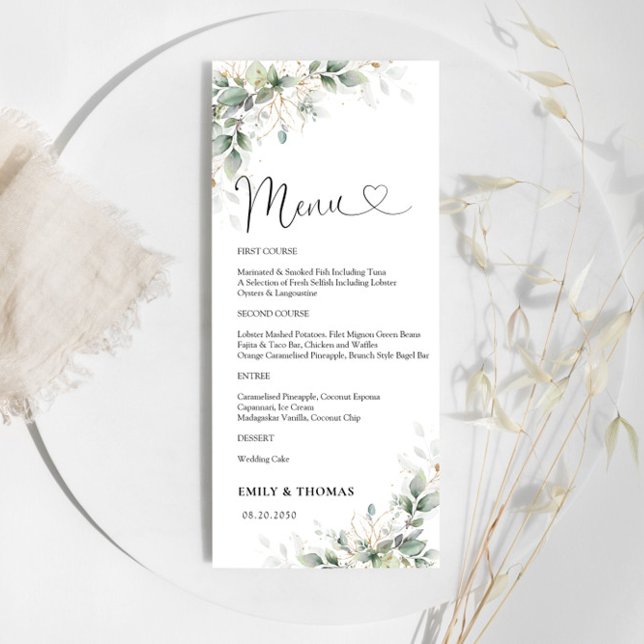 Menú de ducha Eucalyptus Gold Bridal (Subido por el creador)