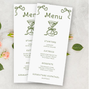 Menú de ducha martini Bow Bridal