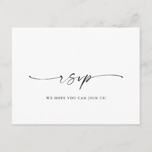 Menú de elección de RSVP de boda con caligrafía el