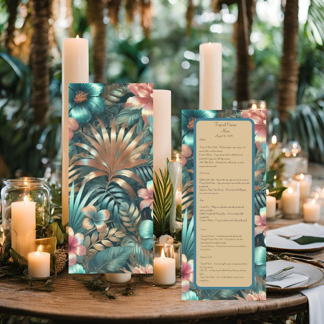 Menú de elegancia tropical (Subido por el creador)