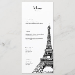 Menú de eventos de la Torre Eiffel de París