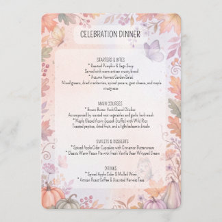 Menú de Fiesta Boho Otoño