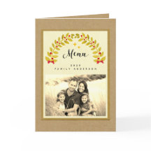 menú de fiesta para la cena de navidades rústicos