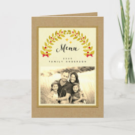 menú de fiesta para la cena de navidades rústicos