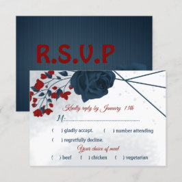 menú de flores de marina y borgoña