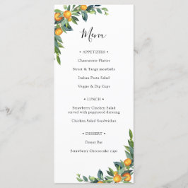 Menú de flores de Naranja y verde