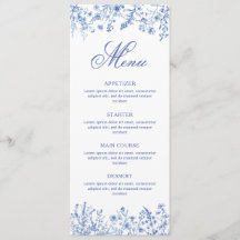 Menú de Flores Silvestres Azules