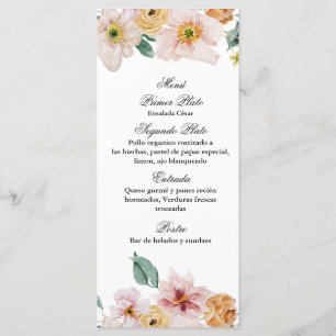 Menú de flores silvestres de primavera