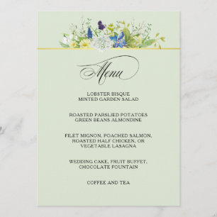 Menú de flores silvestres rusticas de Secret Garde