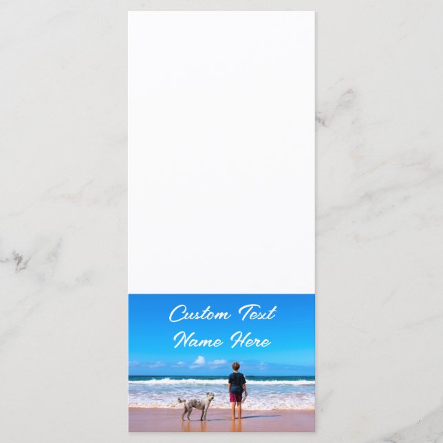 Menú de fotos personalizado de su Mascota con text (Anverso)