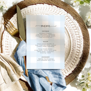 Menú de Gingham azul