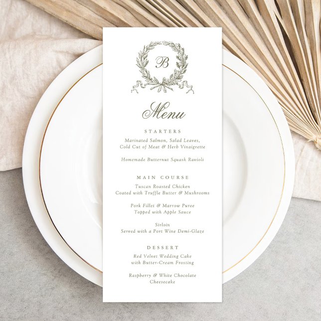 Menú de guiso botánico de roble de oliva elegante  (Subido por el creador)