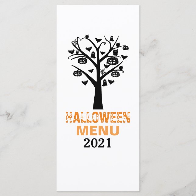 Menú de Halloween del Bosque Embrujado (Anverso)