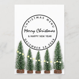 Menú de invierno de Nochebuena Árbol verde claro