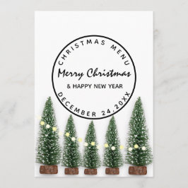 Menú de invierno de Nochebuena Árbol verde claro