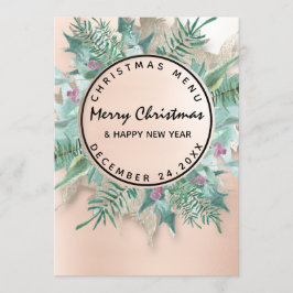 Menú de invierno de Nochebuena Blush Floral
