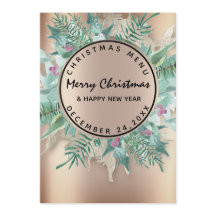 Menú de invierno de Nochebuena Corona de rosas