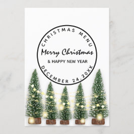 Menú de invierno de Nochebuena ligero verde claro