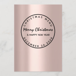 Menú de invierno de Nochebuena Rose Modern