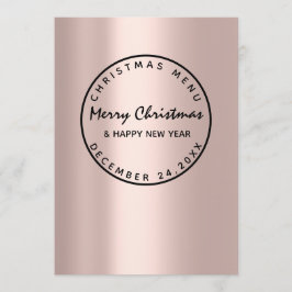 Menú de invierno de Nochebuena Rose Modern