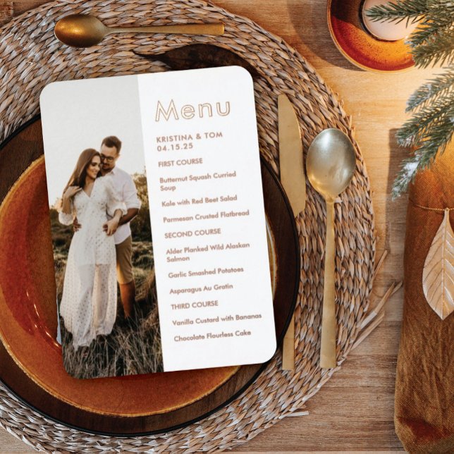 Menú de Invitación de Foto Lateral con Hoja de Met (Subido por el creador)