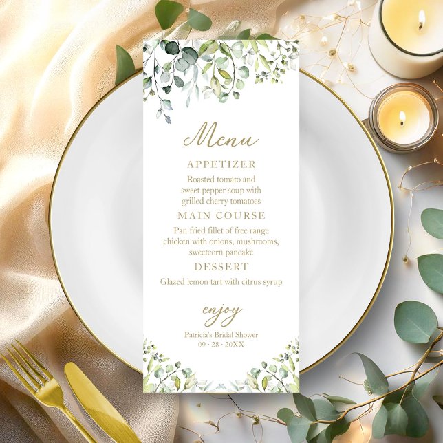 Menú de Invitación para Desayuno Nupcial con Eucal (Subido por el creador)