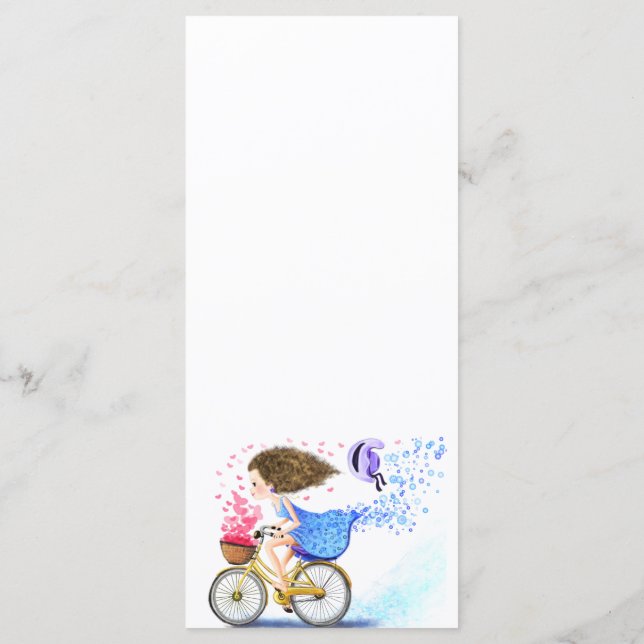 Menú de joven con bicicleta - Personalizable (Reverso)