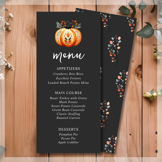 Menú de la cena de Acción de Gracias de Boho Folmp (Subido por el creador)