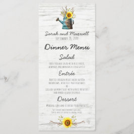 Menú de la Cena de Boda de la Granja de Madera Rús