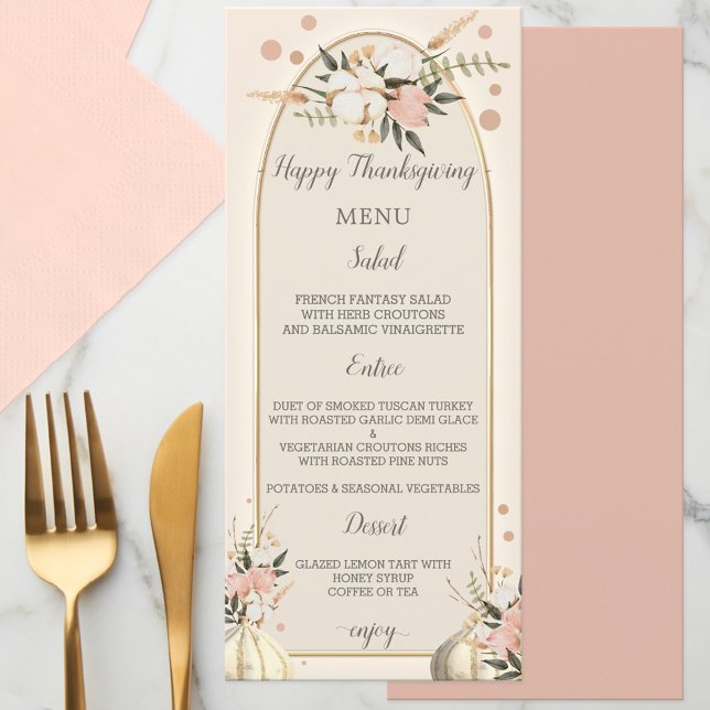 Menú de la cena de la calabaza acuarela del Día de (Subido por el creador)