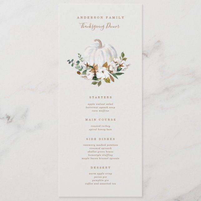 Menú de la cena de las bocas del país (Anverso)