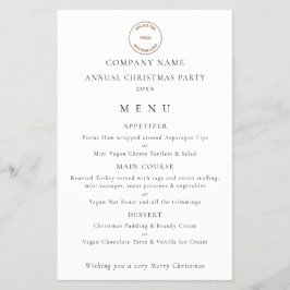 Menú de la Fiesta de Navidad de la Empresa Logo PA