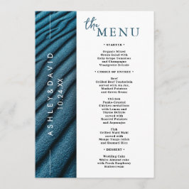 Menú de la mesa de bodas elegante Carta plana