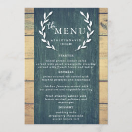 Menú de la mesa de bodas elegante Carta plana