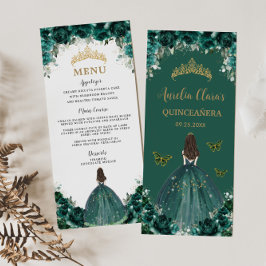 Menú de la Princesa Quinceañera de la flor verde e