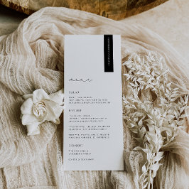 Menú de la tarjeta KRISTEN Modern Boda Place