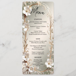 Menú de Marco Floral Blanco Ornamentado