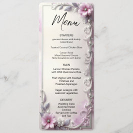Menú de Marco Floral Rosa