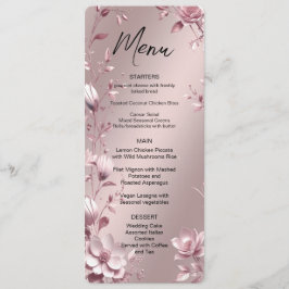 Menú de Marco Floral Rosa Delicado