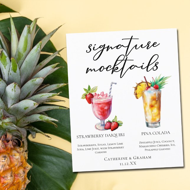 Menú de Mocktails de Daiquiri de Fresa Piña Colada (Subido por el creador)