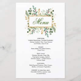 Menú de Navidades de Bodas de Berry Rojo Foliage G