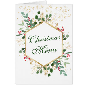 Menú de Navidades de Bodas de Berry Rojo Foliage G