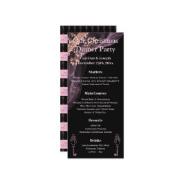 Menú de Navidades de oro negro y Rosa con muñeco d