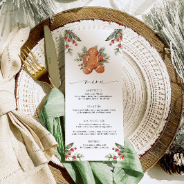 Menú de Navidades de pan de jengibre