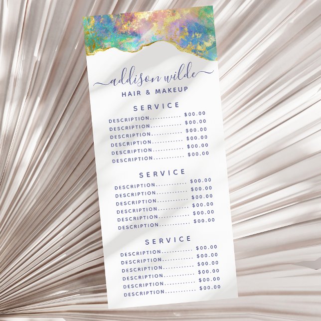 Menú de Negocios de Piedra Preciosa Arcoíris de Óp (Subido por el creador)