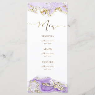 Menú de oro de lavanda