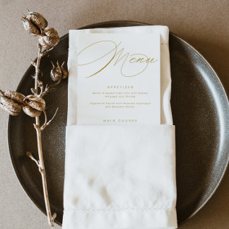 Menú de oro elegante